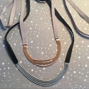 Set of 2 KEEP Grosgrain Multi Chain Necklaces